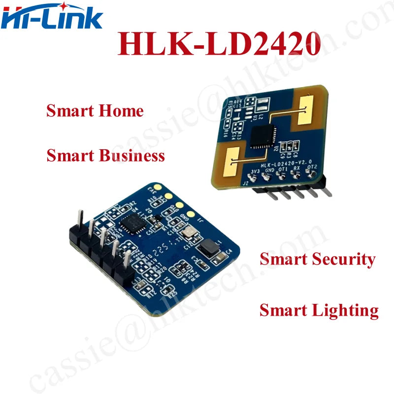 HiLink HLK-LD2410B LD2410C LD2420 LD2450 24Ghz Smart Human Presence Radar Module Multi-level intelligent parameter adjustment