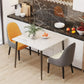 Restaurant Marble Dining Table Serve Table with Metal Legs Island Kitchen Furniture for 4-6 Seats Cafe Shop Desk ( NO CHAIR)