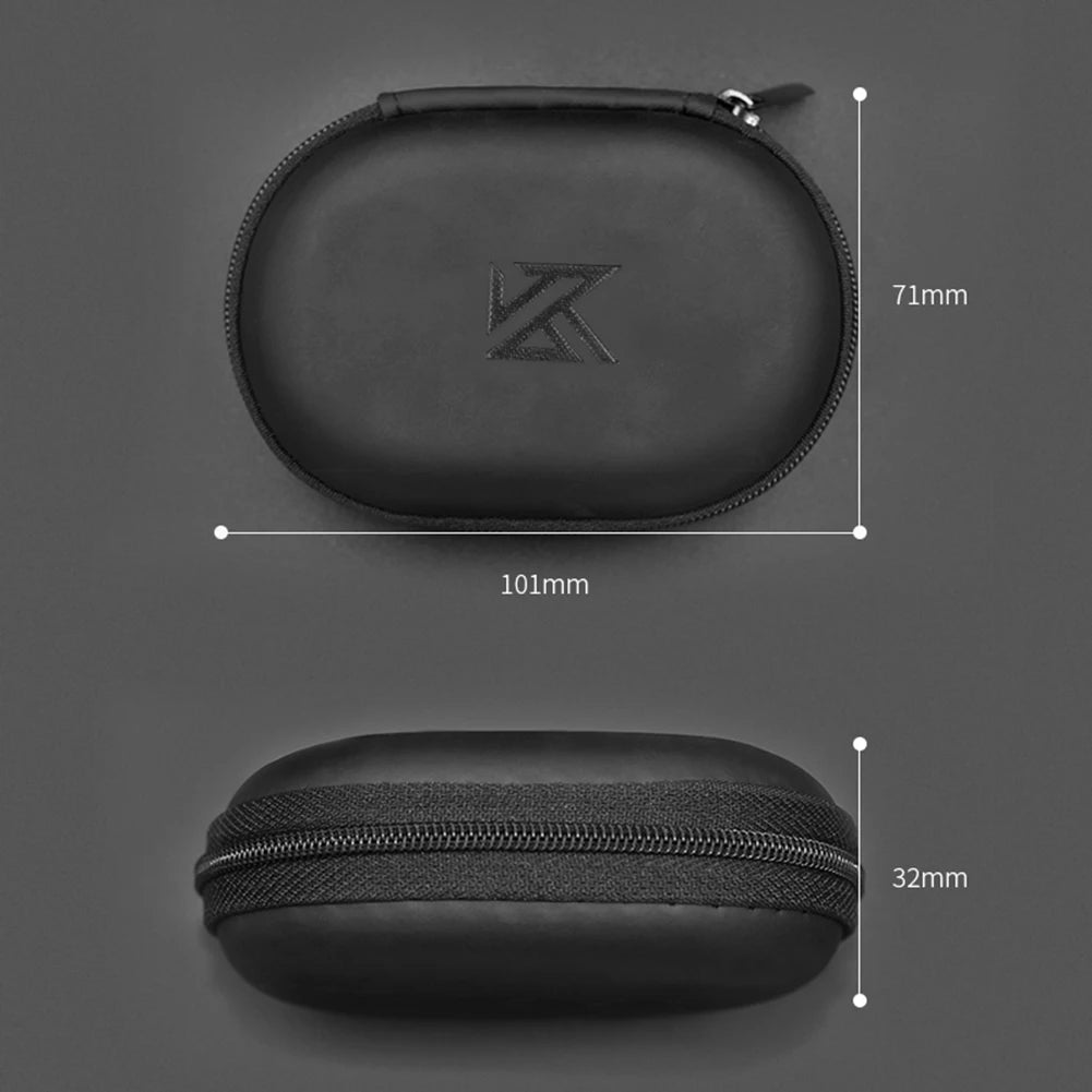 PU Leather Headphone Bags Accessories Universal Wired Earbuds Case Portable Square Shaped for BA10 AS10 ES4 KZ CAA iPhone Huawei