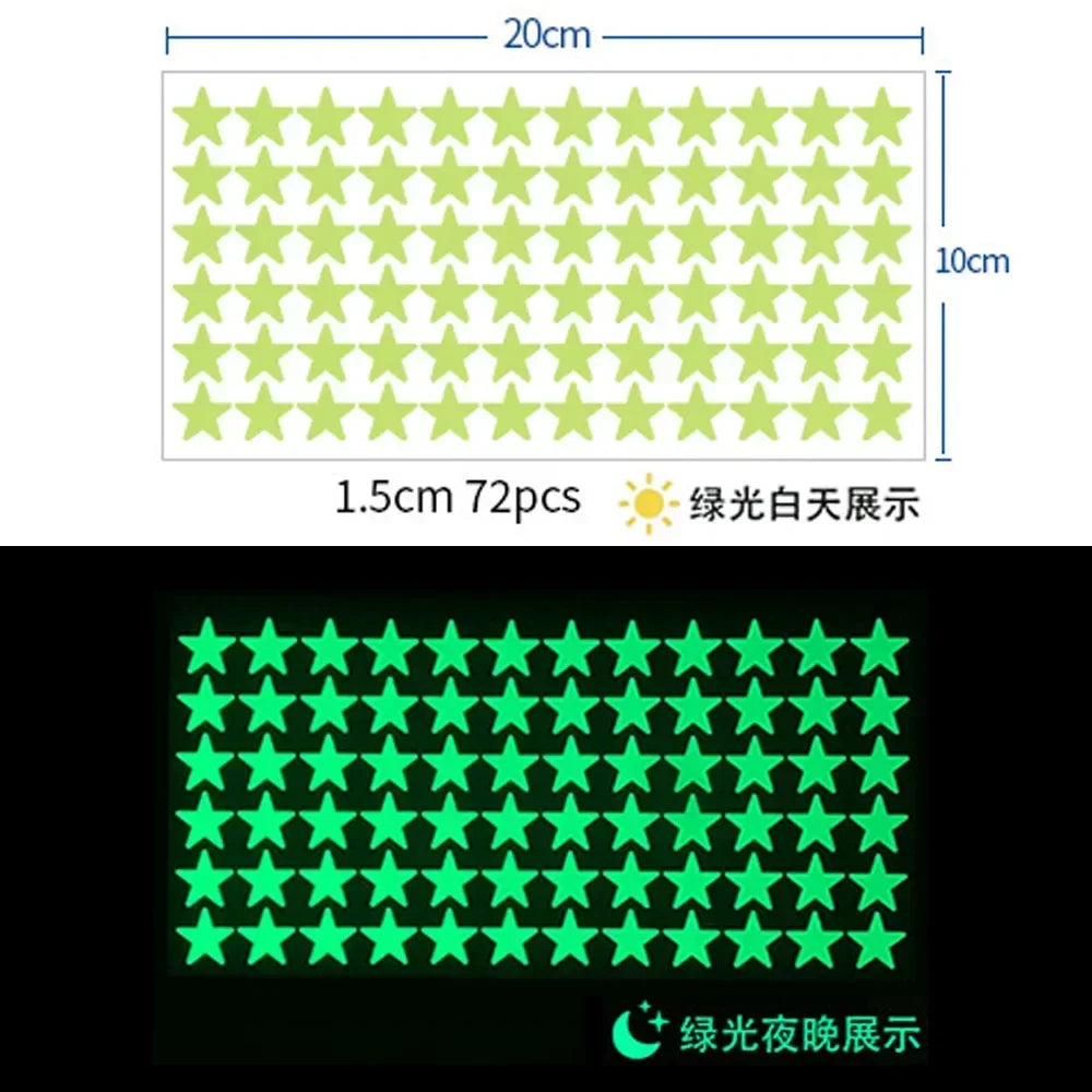 Luminous Wall Stickers for Kids Rooms Dots Stars Ceiling Wall Decals Glowing Stickers Wall Decals Glow In The Dark Home Decor