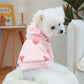 Pet Pink Love Hooded Sweatshirt Little Cat Base Coat Autumn Winter Love Hoodie Jacket Dog Clothes for Small Dogs Puppy Clothes