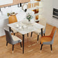 Restaurant Marble Dining Table Serve Table with Metal Legs Island Kitchen Furniture for 4-6 Seats Cafe Shop Desk ( NO CHAIR)