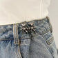Cute Bear Jeans Buckles Jeans Pants Waistline Reduction Adjustable Metal Buckle Skirt Jeans Tools Trousers Accessories