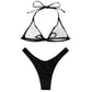 Women Sexy Solid Push Up High Cut Halter Bikini Set Two Piece Swimsuit