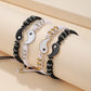 Tai Chi Yin Yang Couple Bracelet for Lover Handmade Woven Baided Rope Adjustable Bracelets Bff Friendship Bangles Jewelry Gift