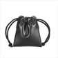 Travel PU Leather Headphone Bags Draw String Bag Black Headset Bag Dust-proof Earphone Cable Pouch Men Women