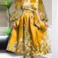 VONDA Women Satin Silk Dress 2024 Bohemian Printing Long Lantern Sleeve Vestidos Elegant Sundress Casual V-Neck Robe Oversized