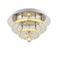 KOMORE Modern Small Crystal LED Ceiling Light, Square / Round for Office, Living Room, Bedroom, Kitchen, Hallway