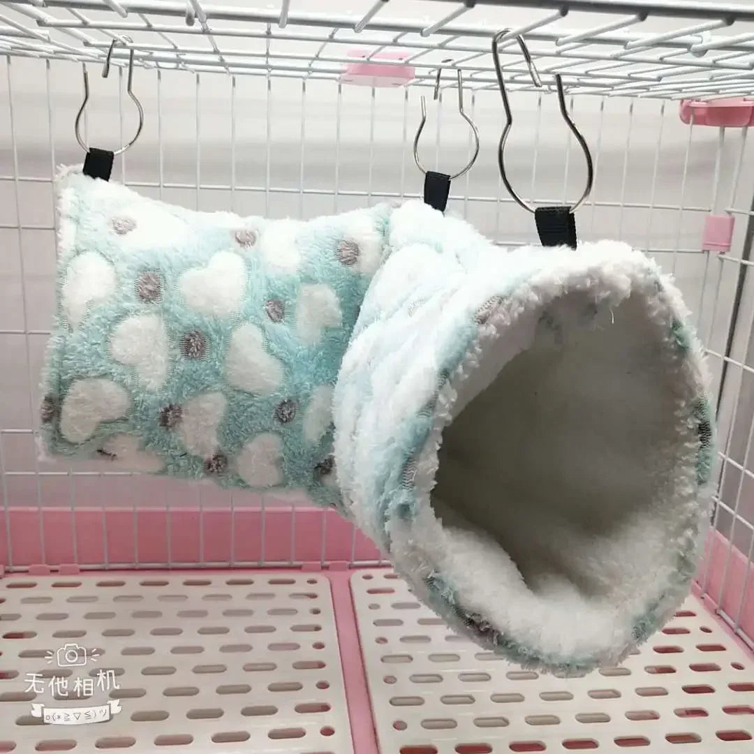 Pet channel nest hamster warm channel Flower Branch mouse sugar glider mink guinea pig guinea pig ultra-soft plush tunnel nest