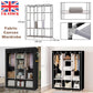 Portable Large Fabric Canvas Wardrobe Canvas Wardrobe With Hanging Rail Sheing Fabric Cloth Cupboard