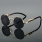 Luxury Retro Oval Metal Sunglasses for Women Men Luxury Fashion Brand Female Sun Glasses Punk Unisex Stylish Shades UV400