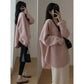 Women's Korean Fashion Simple Chic Oversized Knitted Sweater Solid O Neck Long Sleeve Pullover Tops Streetwear Irregular Jumpers