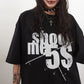 Harajuku Oversized Streetwear Men's Clothing SHOOTME5$ Graphic Print Tshirt Cotton Hip Hop Letter Short Sleeve Tops Tee Goth Y2k