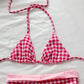Y2K Sexy Rhinestone Cross Bikini Kawaii Bikini Gothic Bikini Swimsuit Goth Bathing Suit Summer Holiday Beachwear Bra Brief Sets