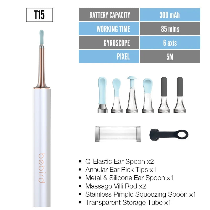 Bebird R1+ R3 T15 M9S Smart Visual Ear Cleaner Otoscope Minifit With 3.5mm  Ear Camera Ear Wax Remover Kit For Ear Health Care