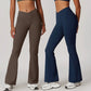 Gym Leggings Women High Waist Flared Pants Cross Waist Sport Tights Ladies Push Up Fitness Leggin Workout Clothes