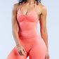 Gym Beautiful Open Back Bra Running Workout Halter Impact Longline Strappy Top Sports Yoga Vest Women's Fitness Tank Top