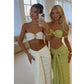 3 Pieces Bikini 2025 Sexy Women Swimsuit Swimwear Female Long Dress Cover Up Bikini Set Beachwear Bathing Suit Swimming Suit
