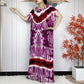 2024 New Style Short Sleeve African Dashiki Tie-dyed Cotton Abaya Caftan Lady Summer Maxi Islam Casual Dresses With Big Scarf