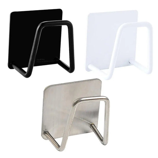 Kitchen Sponges Holder Self Adhesive Sink Sponges Drain Drying Rack Stainless Steel Storage Holder Kitchen Sink Accessories