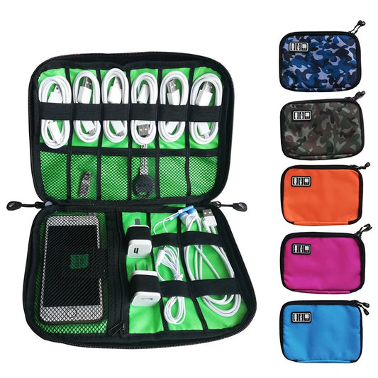 Gadget Cable Organizer Bag Travel Digital Electronic Accessories Storage Bag USB Charger Power Bank Holder Cable Makeup Box Bags